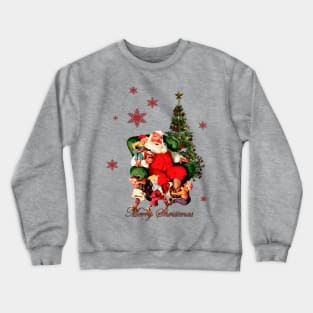 Santas claus wish you a Merry Christmas Crewneck Sweatshirt